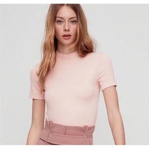 Aritzia Babaton Gonzalo casual preppy Elegant Pink Women's Top size Small